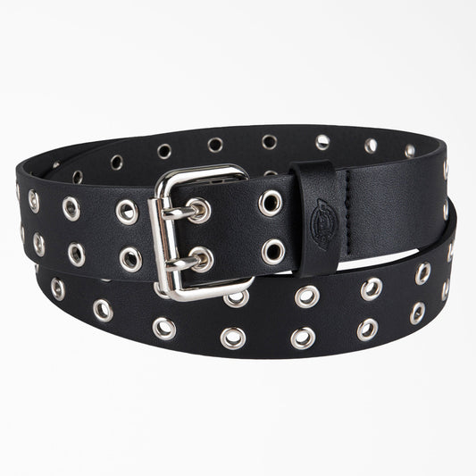 Women's Leather Double Grommet Belt