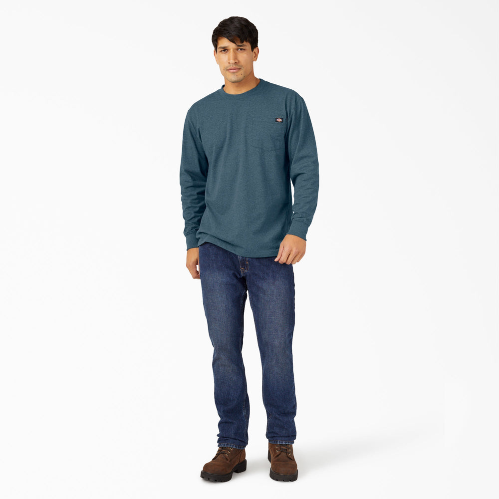 Heavyweight Heathered Long Sleeve Pocket T-Shirt