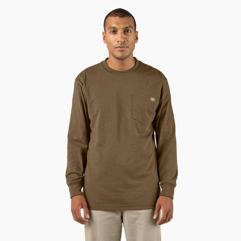 Heavyweight Heathered Long Sleeve Pocket T-Shirt