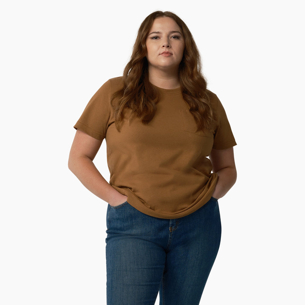 Women's Plus Heavyweight Short Sleeve Pocket T-Shirt