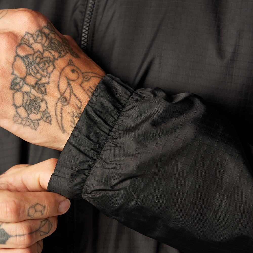 Fleece Lined Nylon Hooded Jacket