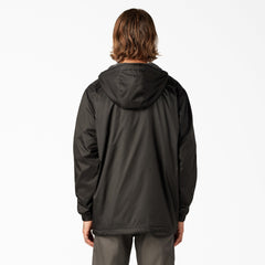 Fleece Lined Nylon Hooded Jacket
