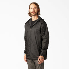 Fleece Lined Nylon Hooded Jacket