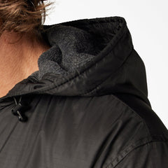 Fleece Lined Nylon Hooded Jacket