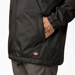 Fleece Lined Nylon Hooded Jacket