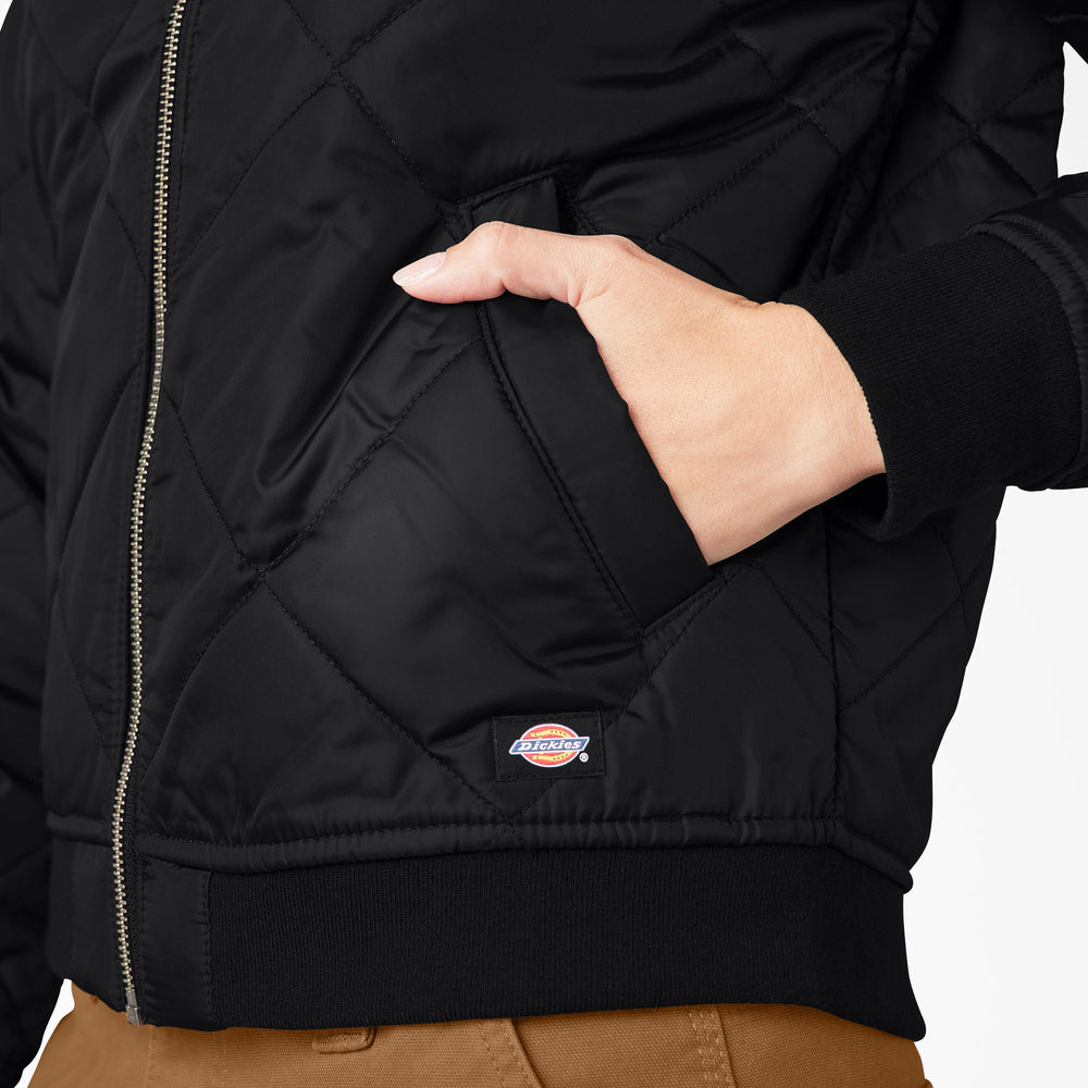 Women's Quilted Bomber Jacket