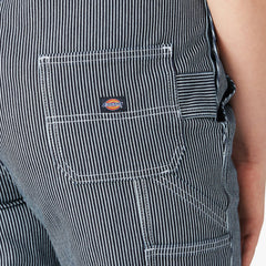 Women's Hickory Stripe Boyfriend Fit Bib Overalls