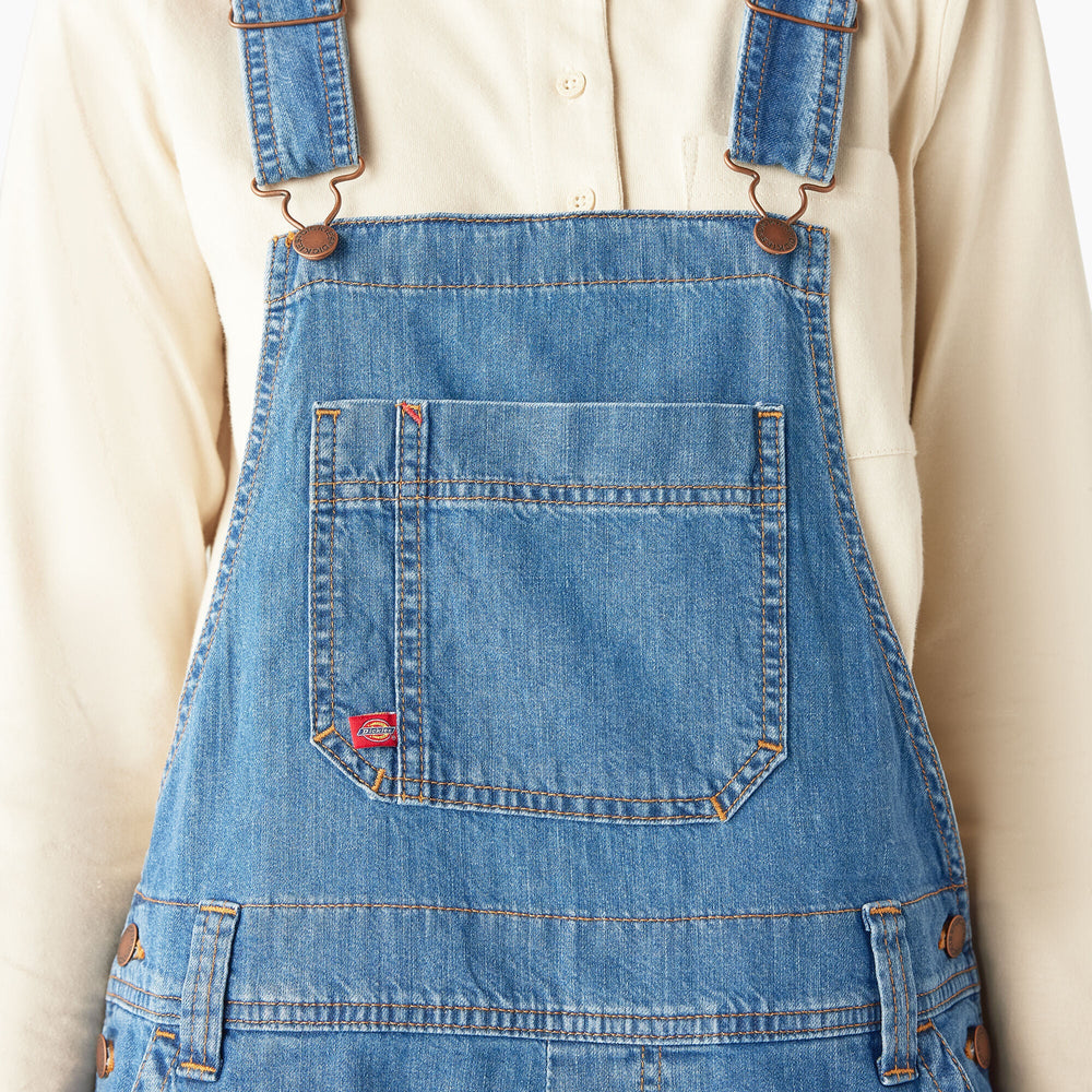 Women's Relaxed Fit Bib Shortalls 7"