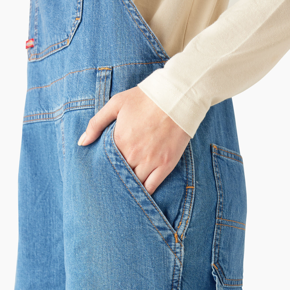Women's Relaxed Fit Bib Shortalls 7"