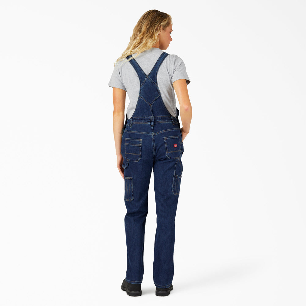 Women's Straight Fit Denim Double Front Bib Overalls