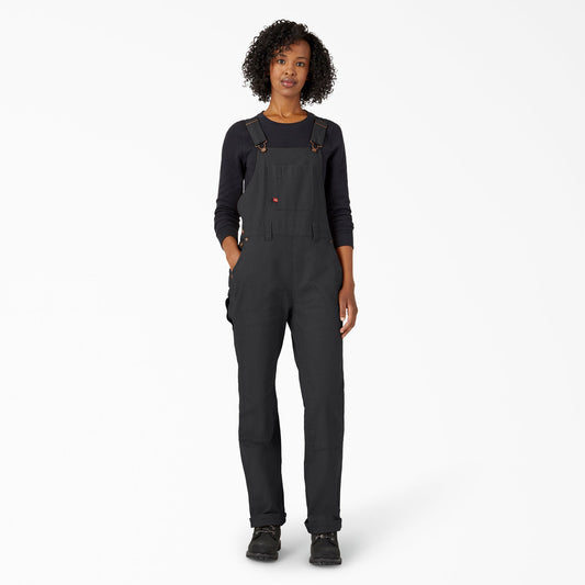 Women's Straight Fit Duck Double Front Bib Overalls