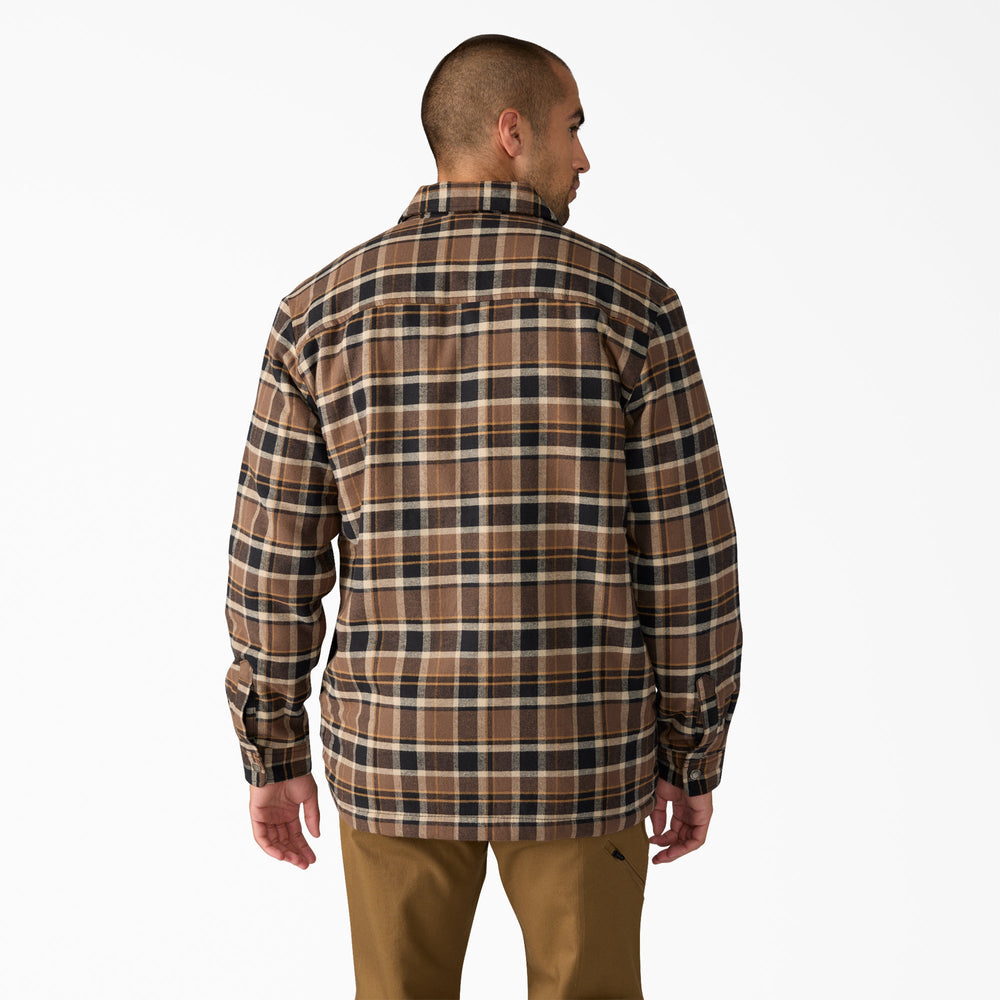 Water Repellent Fleece-Lined Flannel Shirt Jacket