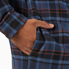 Water Repellent Fleece-Lined Flannel Shirt Jacket