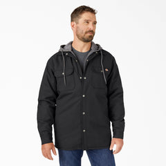 Water Repellent Duck Hooded Shirt Jacket