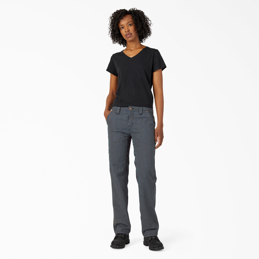 Women's FLEX Relaxed Fit Hickory Stripe Carpenter Pants