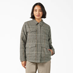 Women’s Fleece Lined Flannel Chore Coat