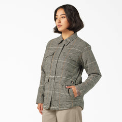Women’s Fleece Lined Flannel Chore Coat