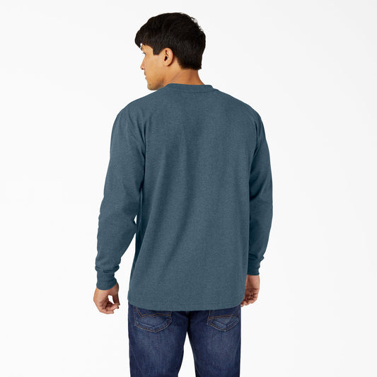 Heavyweight Heathered Long Sleeve Pocket T-Shirt