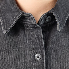 Women's Cropped Denim Work Shirt