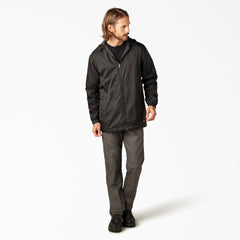 Fleece Lined Nylon Hooded Jacket