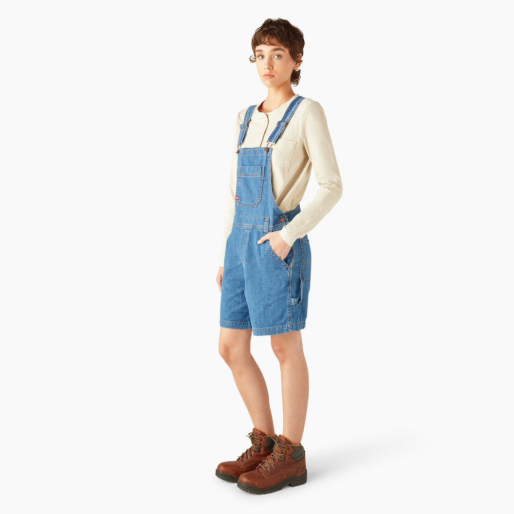 Women's Relaxed Fit Bib Shortalls 7"