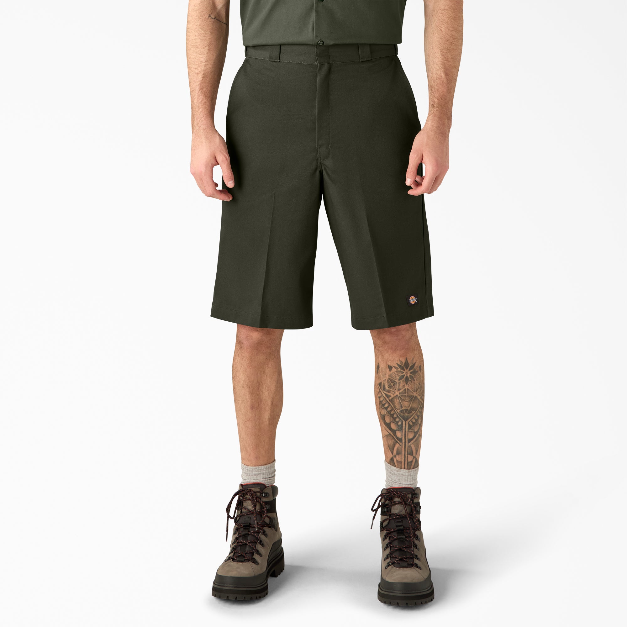 13" Loose Fit Flat Front Work Shorts
