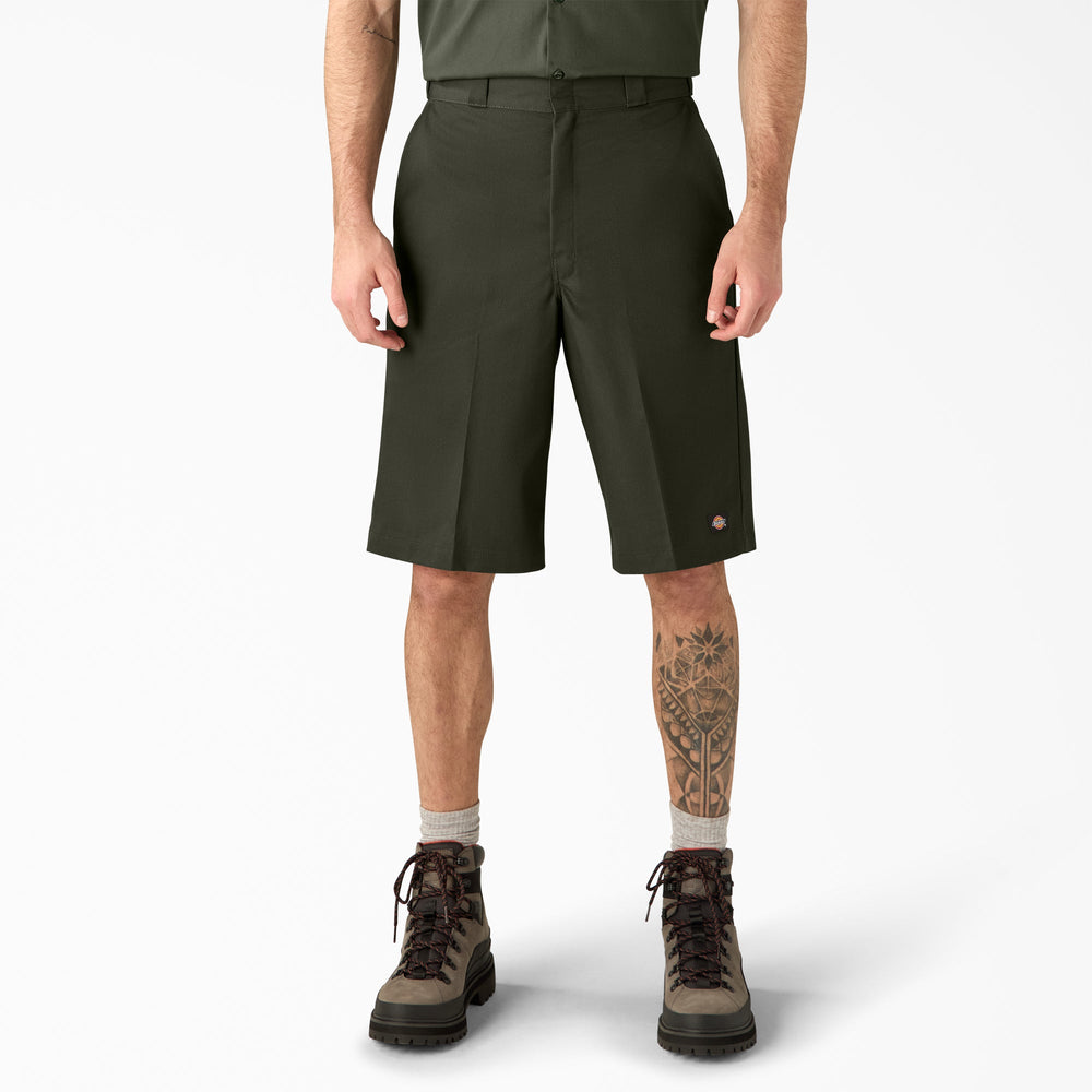 13" Loose Fit Flat Front Work Shorts