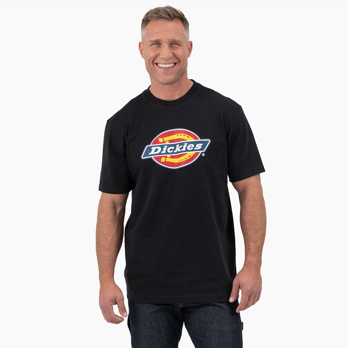 Short Sleeve Tri-Color Logo Graphic T-Shirt