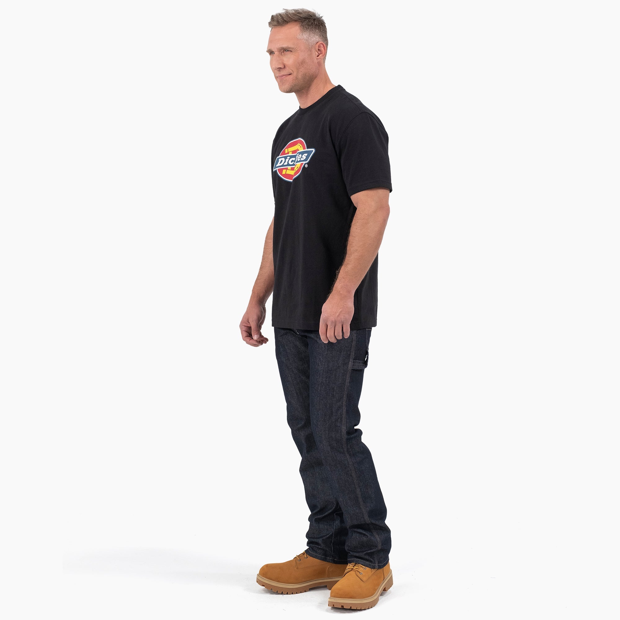 Short Sleeve Tri-Color Logo Graphic T-Shirt