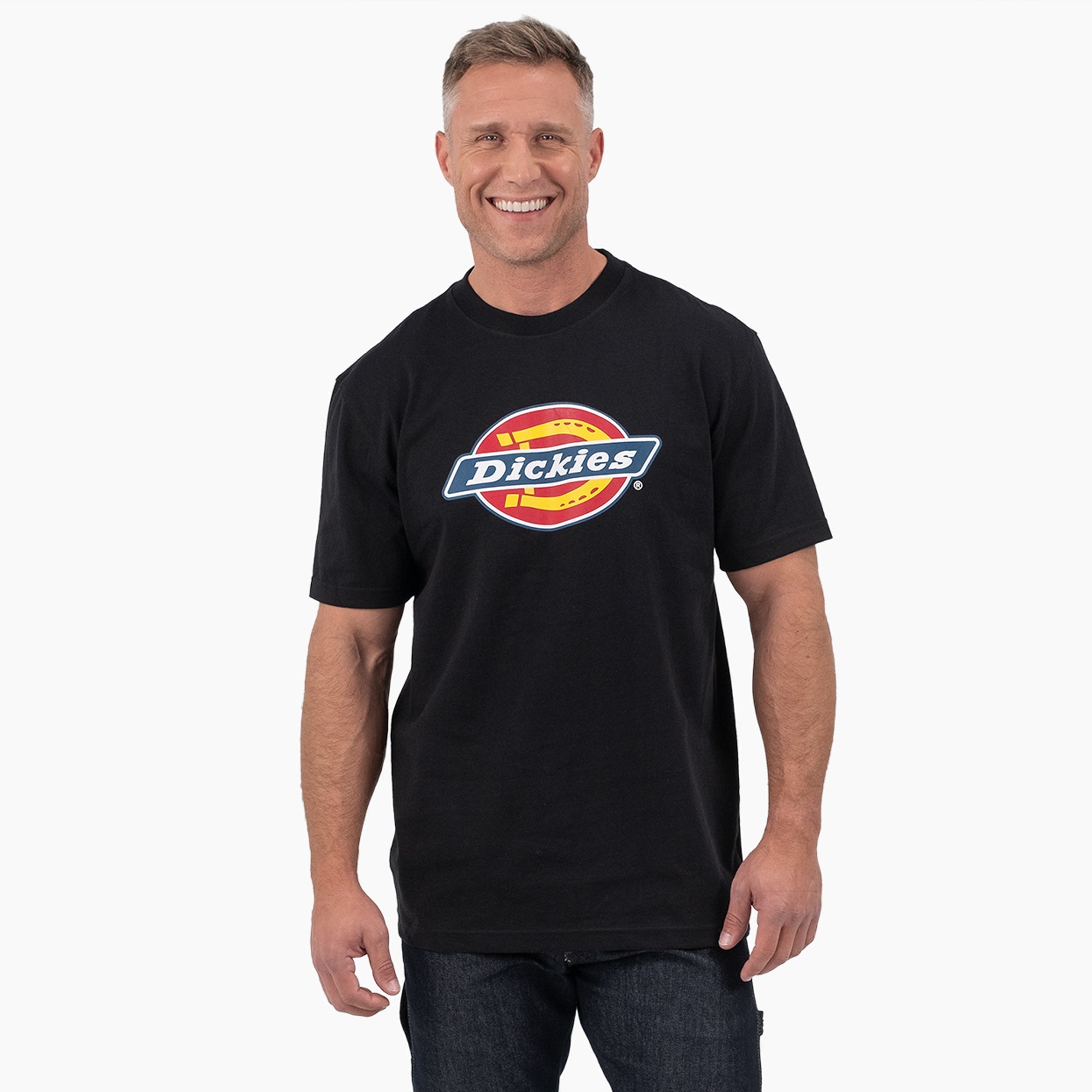 Short Sleeve Tri-Color Logo Graphic T-Shirt