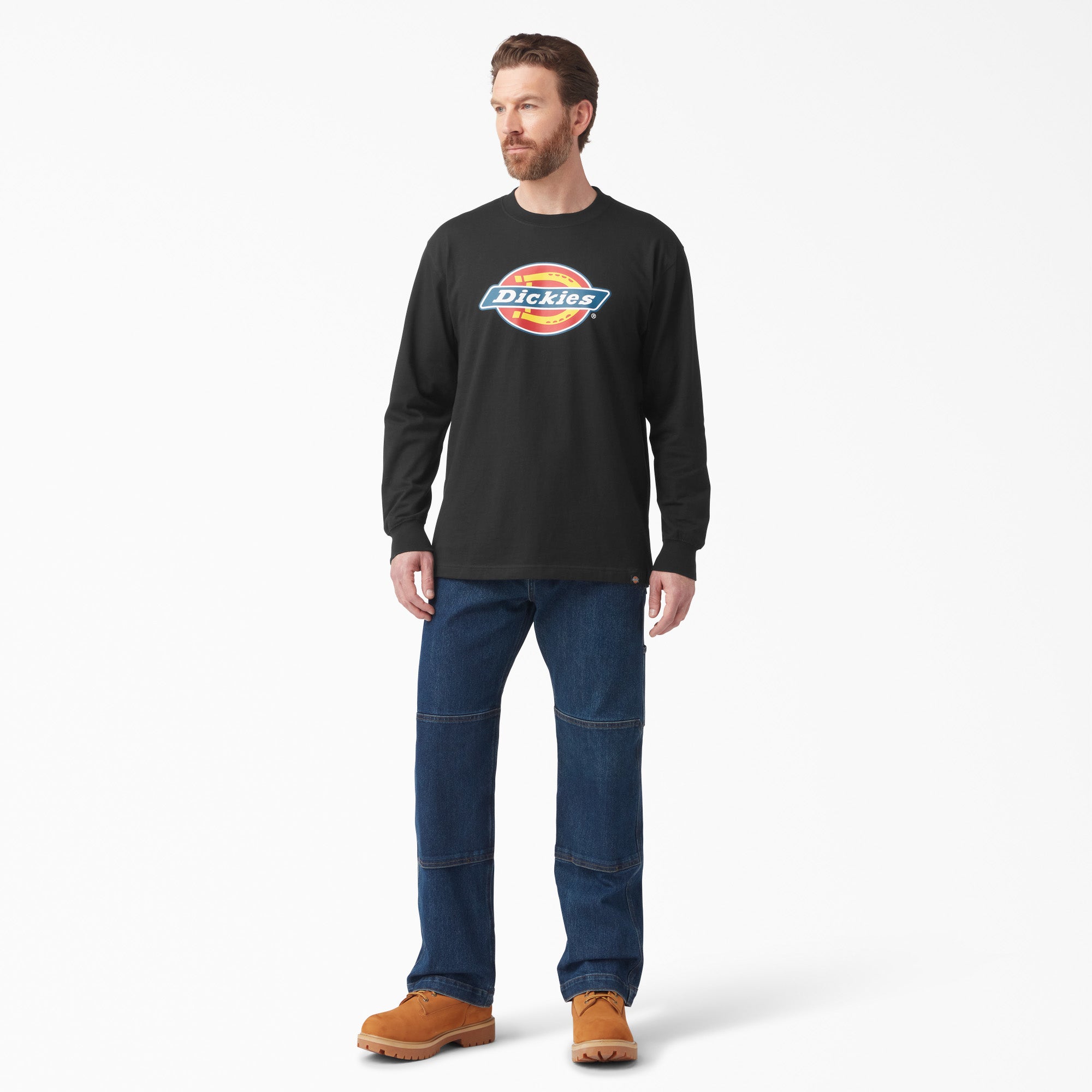 Tri-Color Logo Graphic Long Sleeve T-Shirt