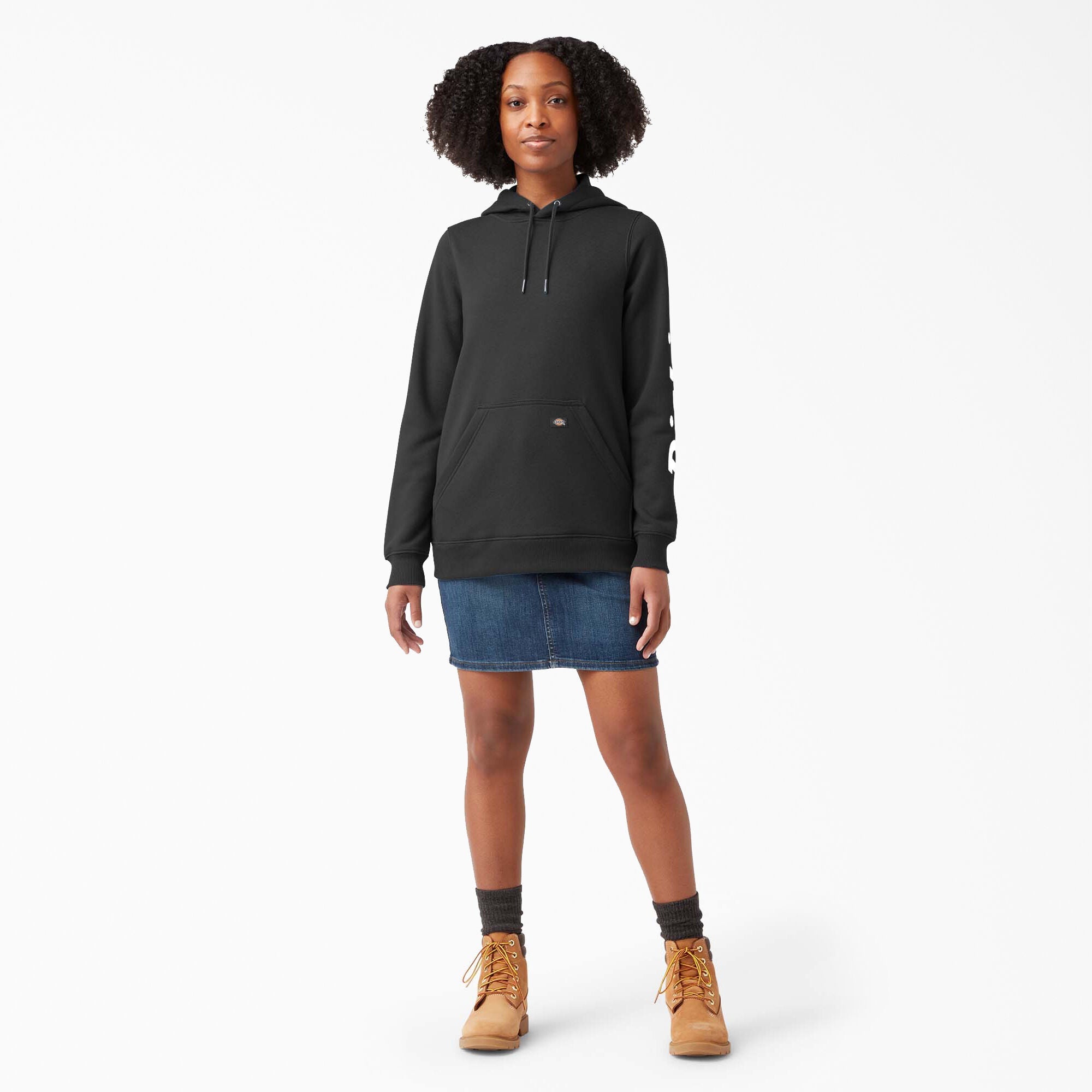 Women's Water Repellent Sleeve Logo Hoodie