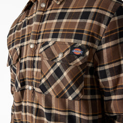 Water Repellent Fleece-Lined Flannel Shirt Jacket