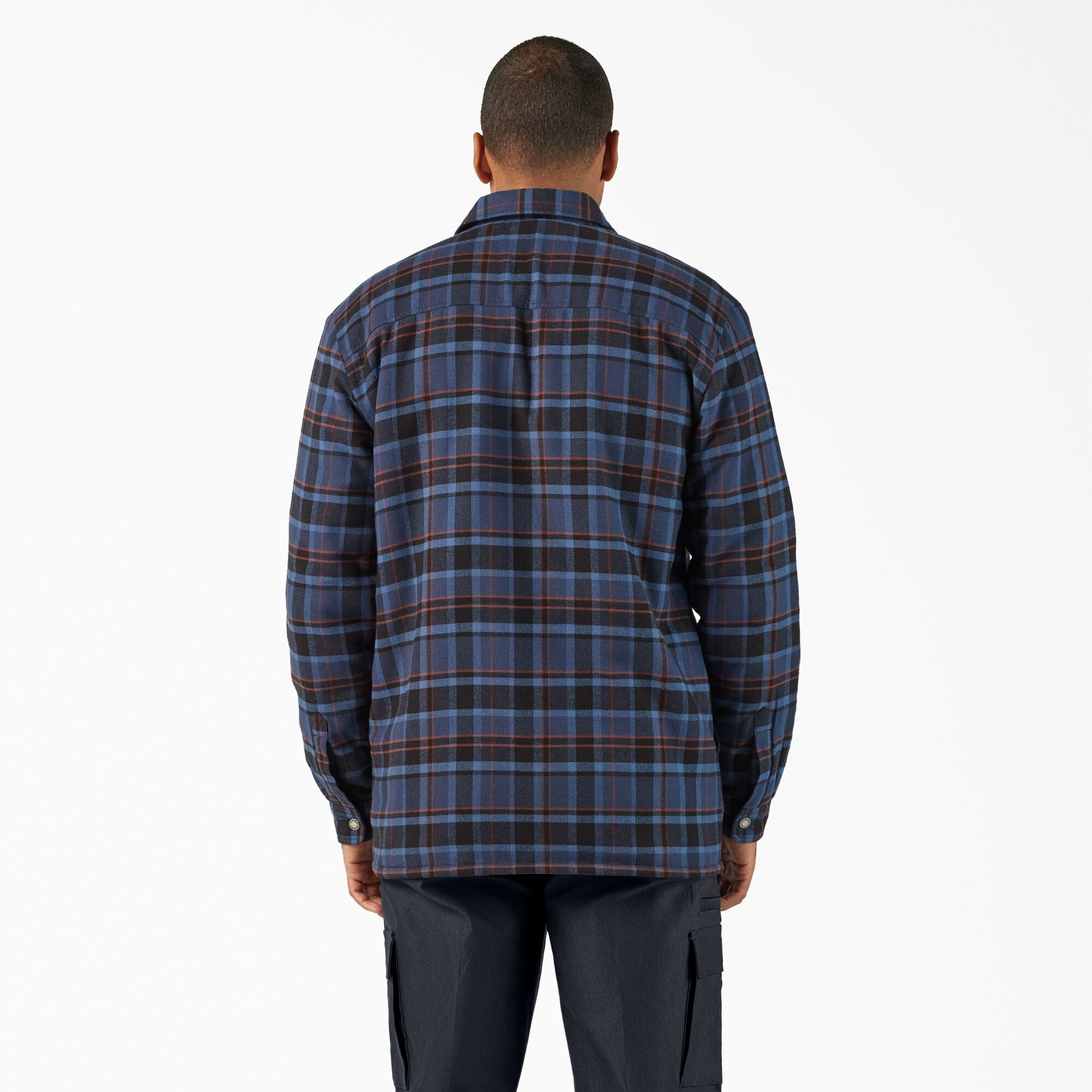 Water Repellent Fleece-Lined Flannel Shirt Jacket