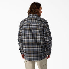 Water Repellent Fleece-Lined Flannel Shirt Jacket