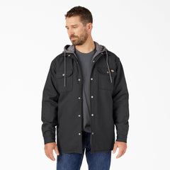 Water Repellent Duck Hooded Shirt Jacket