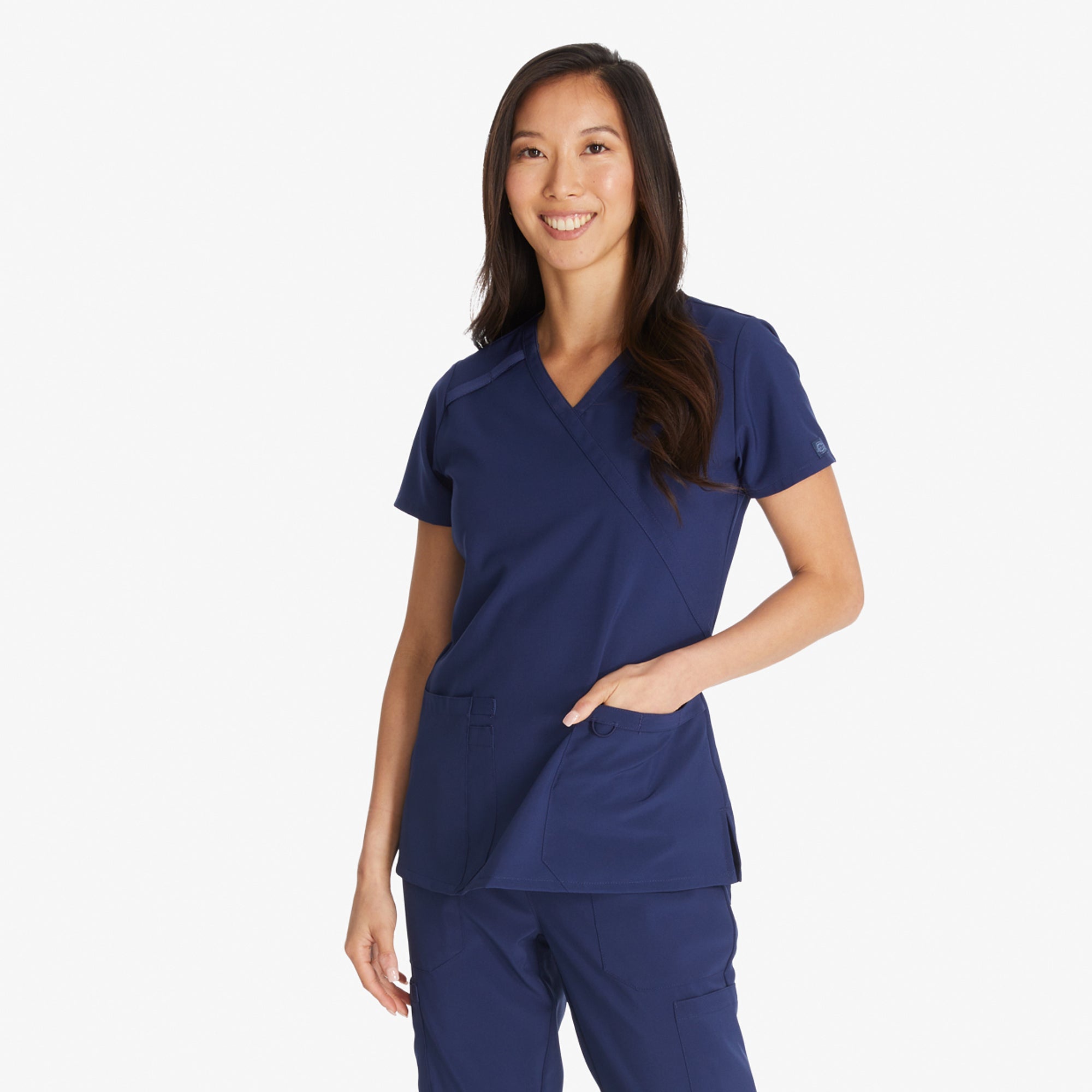 Women's EDS Essentials Mock Wrap Scrub Top