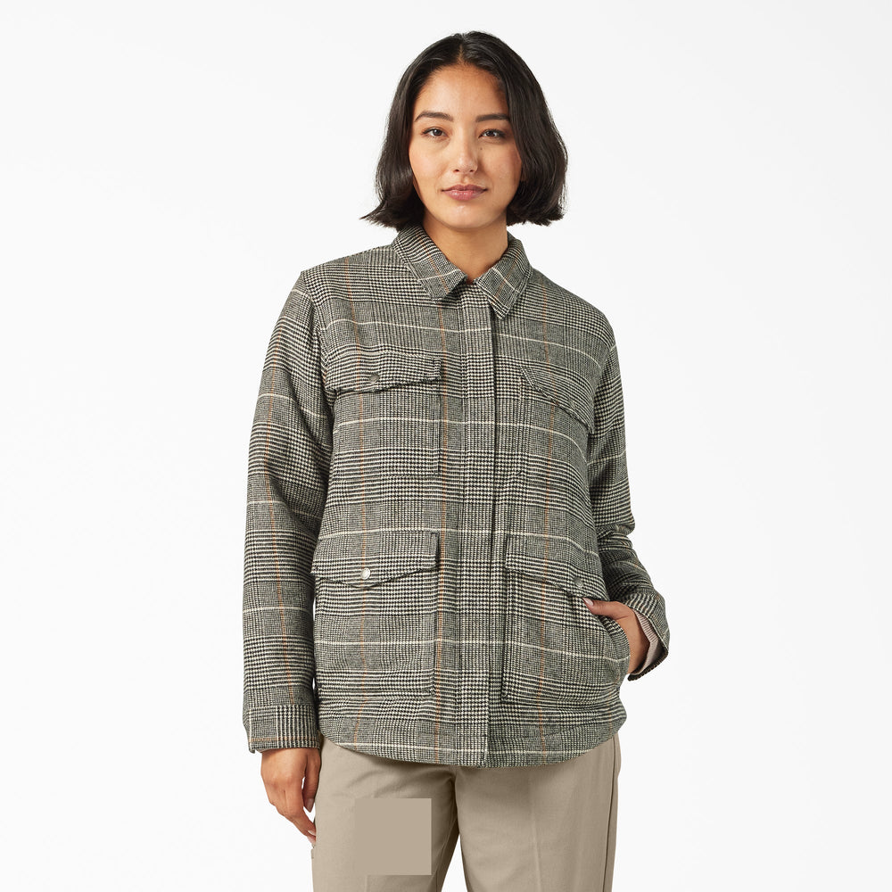 Women’s Fleece Lined Flannel Chore Coat