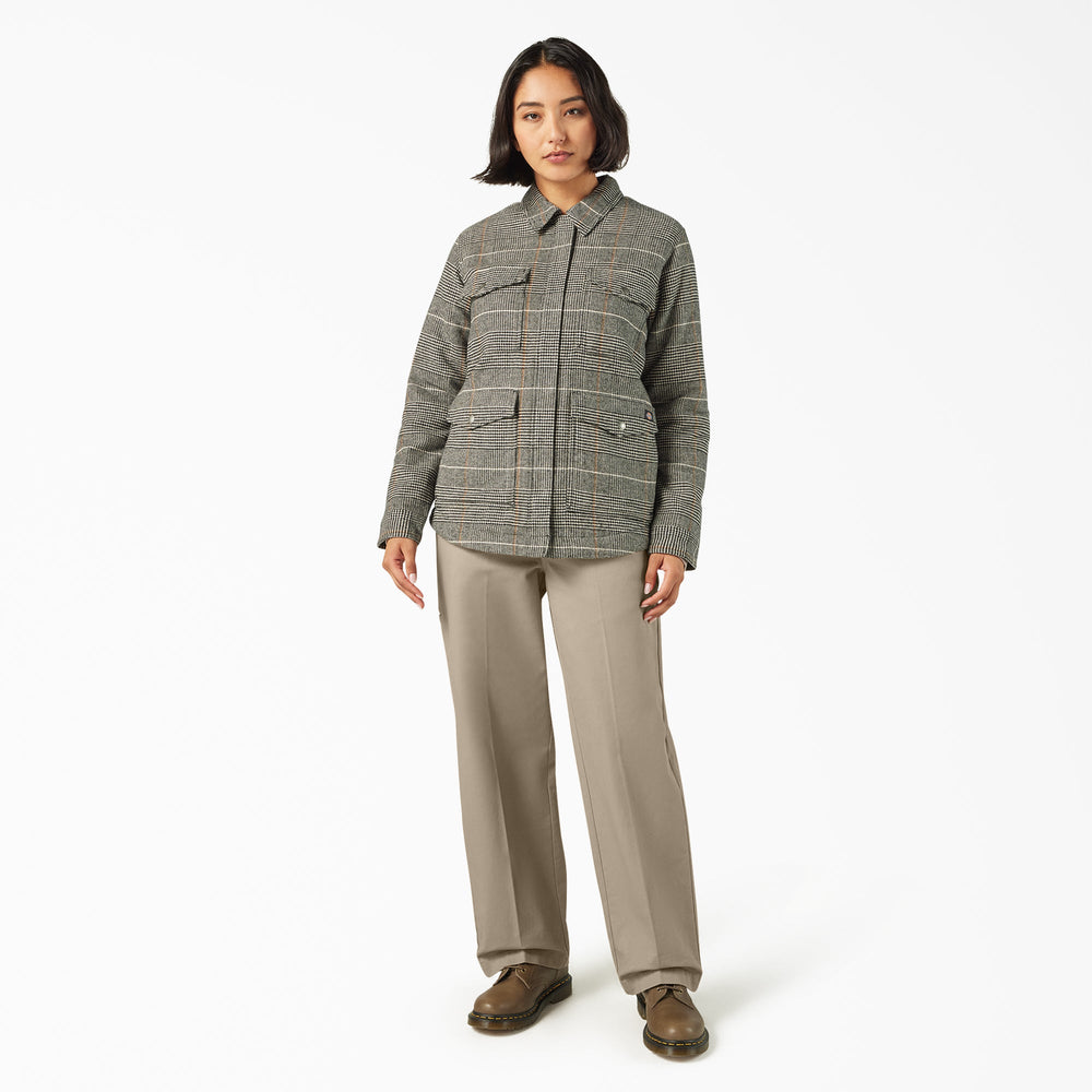 Women’s Fleece Lined Flannel Chore Coat