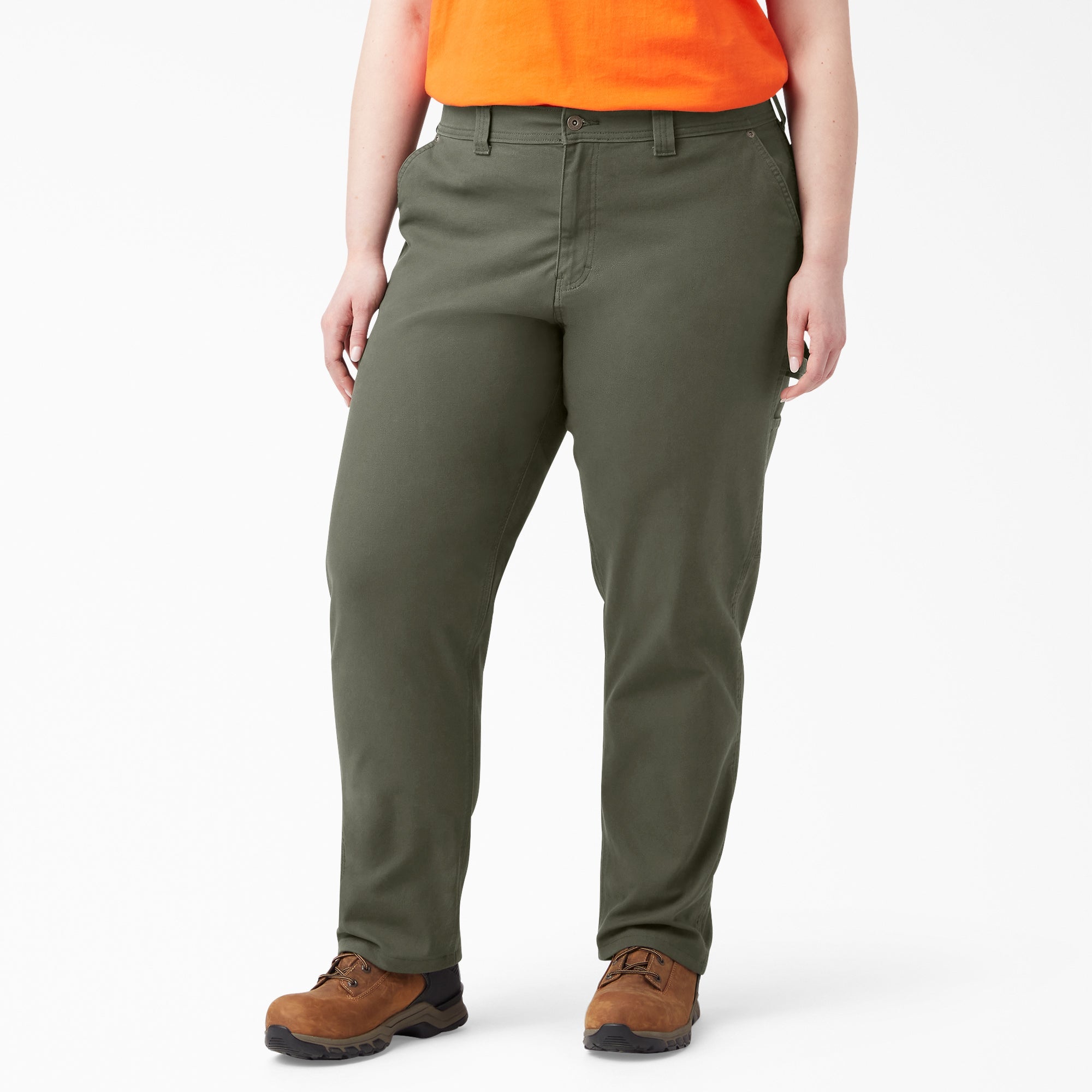 Women's Plus FLEX Relaxed Straight Fit Duck Carpenter Pants