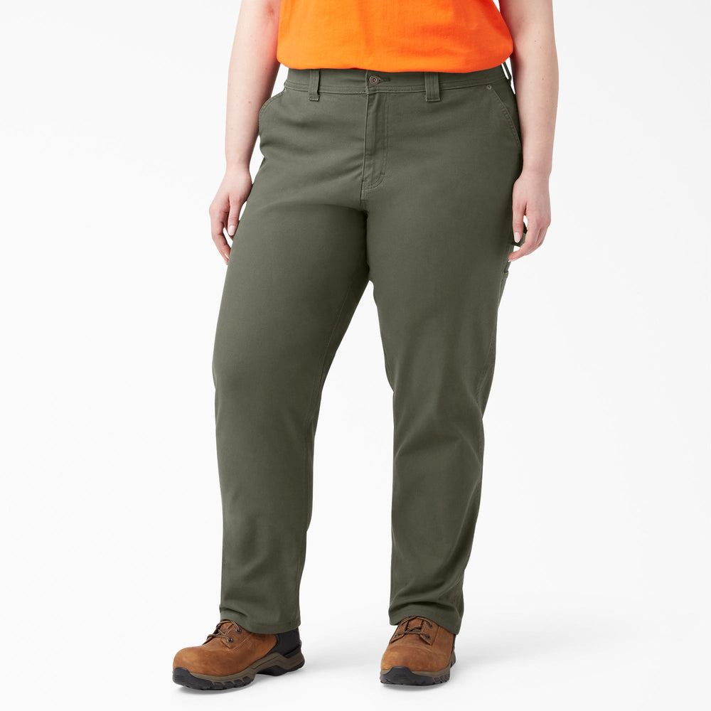 Women's Plus FLEX Relaxed Straight Fit Duck Carpenter Pants