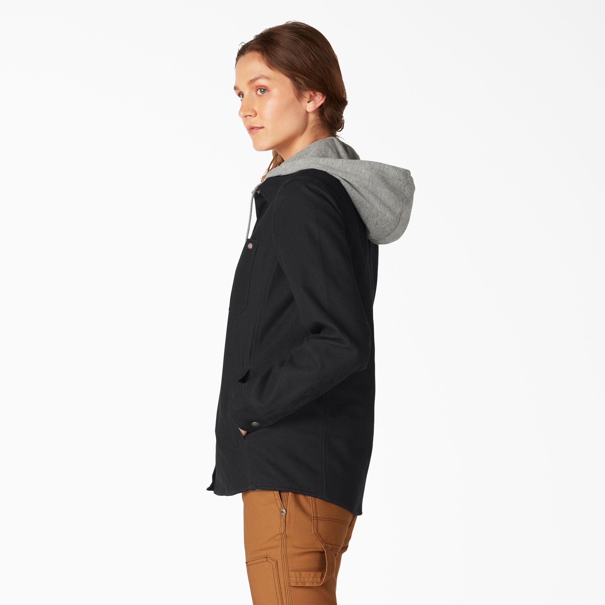 Women's Duck Hooded Shirt Jacket